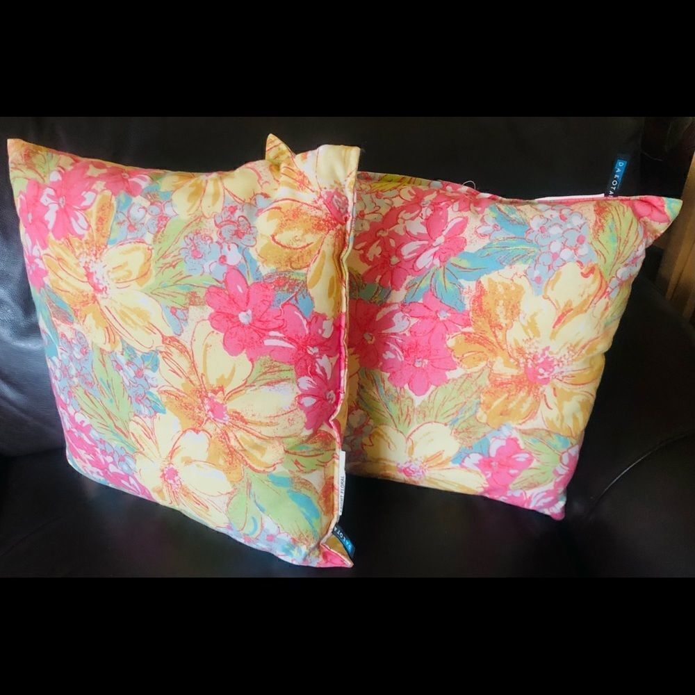 Dakota Bright Floral Decorative Throw Pillows